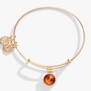 NEW Alex and Ani Topaz Birthstone Bracelet Gold Orange Charms